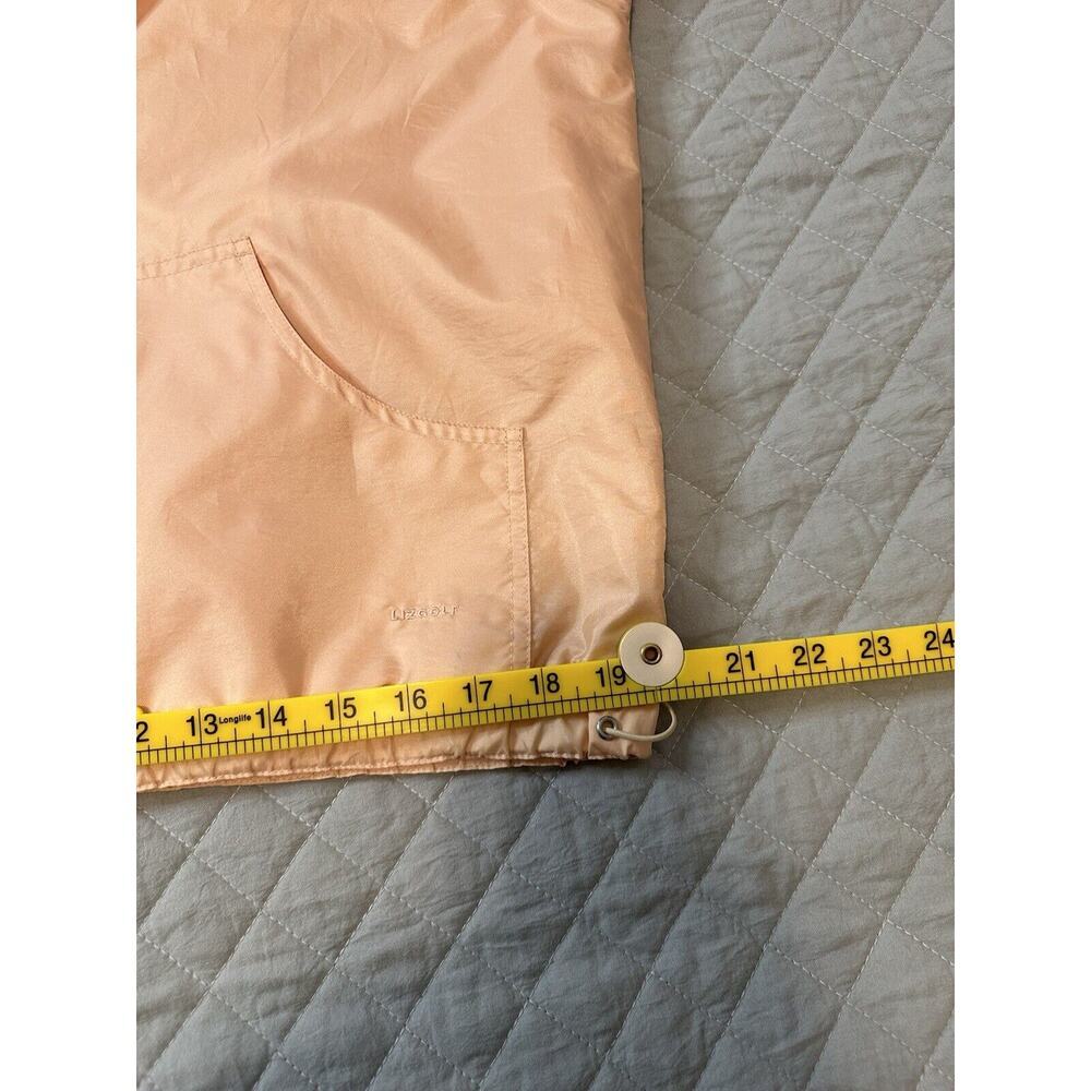 New LIZ GOLF Womens Size S Peach Cinch Waist Hooded Windbreaker Jacket - Picture 6 of 12